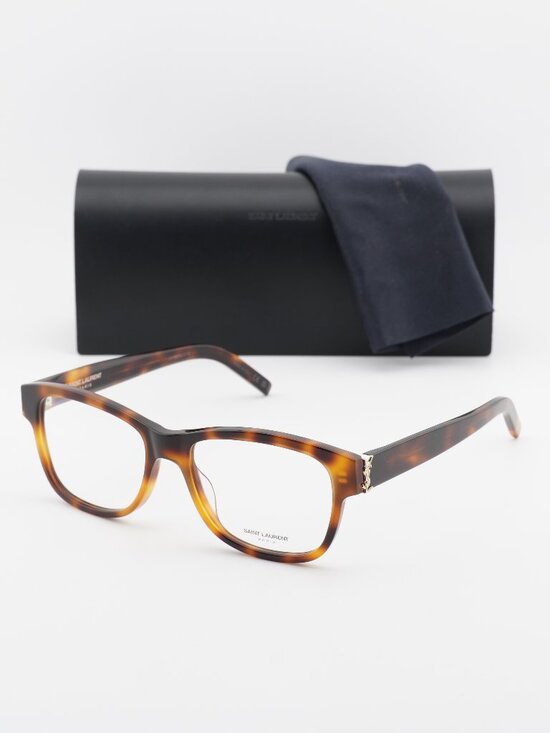 Saint Laurent SLM132 006 Square Eyeglasses – Havana 55mm main image 9